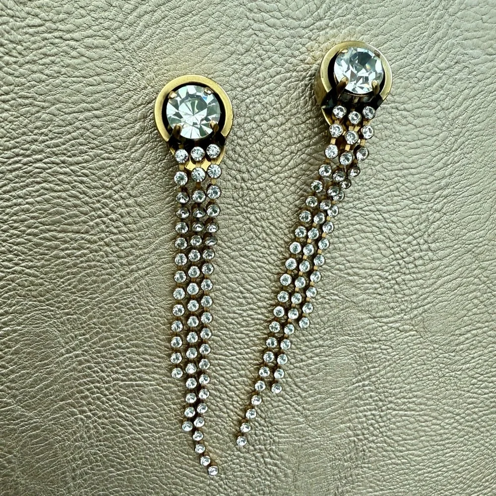 Vintage Ermani Bulatti Clip-On Earring; Art Deco Inspired, 1980 Statement